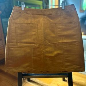 Old Navy suede skirt, brown/cognac, size 8